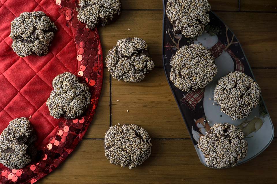 Chocolate Sesame Cookies