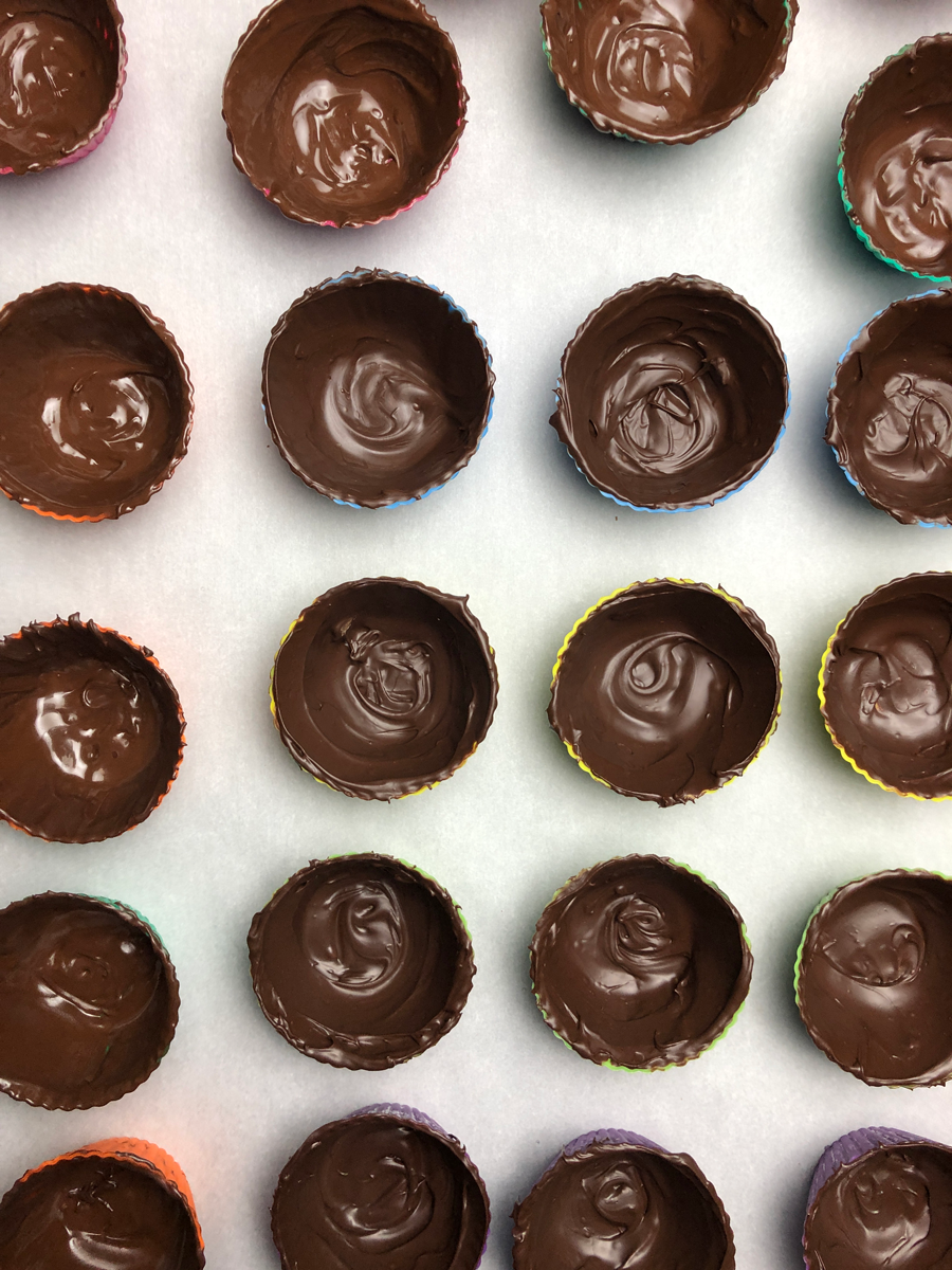 Chocolate Cups, not quite dry